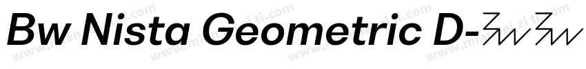 Bw Nista Geometric D字体转换